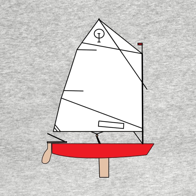 Optimist Sailing Dingy - Red by CHBB